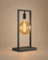 Filament Frame Lamp - Design that glows: ambient light with industrial charm.