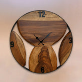Hourglass Live Edge Clock
