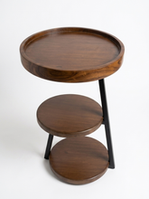 3-Tier Round Wooden Side Table