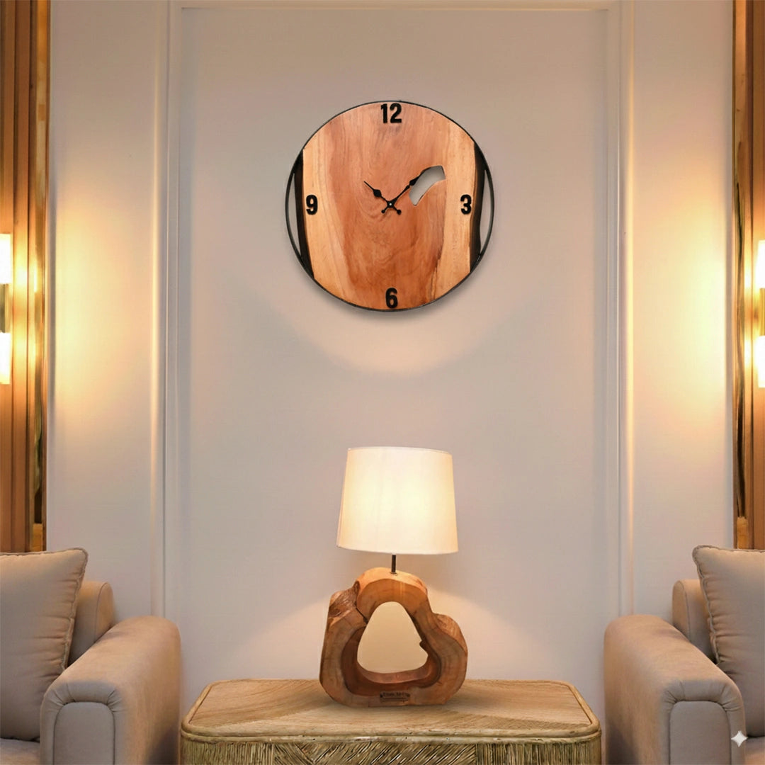 Minimalist Charm (Elara Live Edge Clock + Auric Live Edge Lamp)
