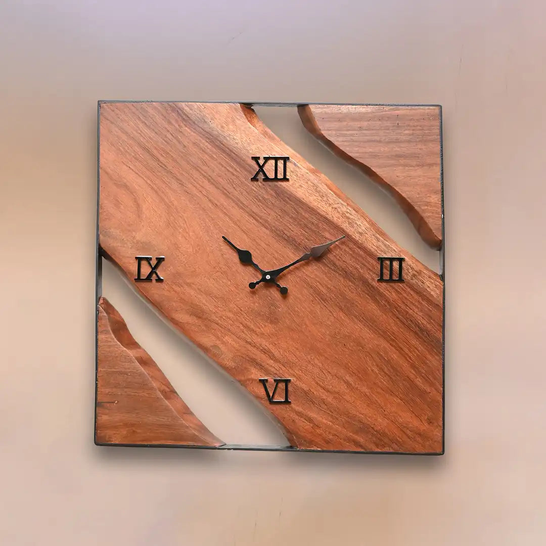 Haze Live Edge Clock