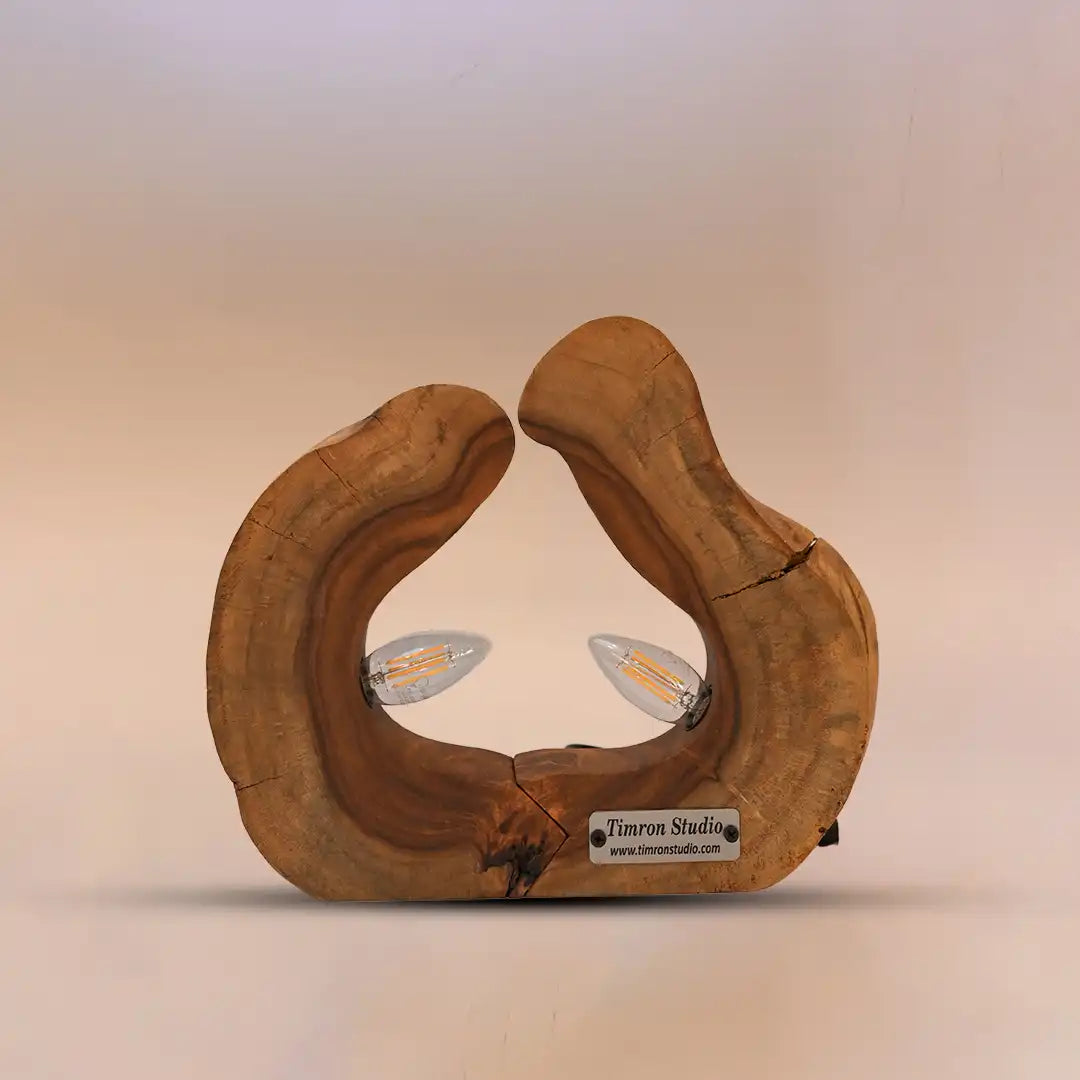 Twin Flame Live Edge Lamp